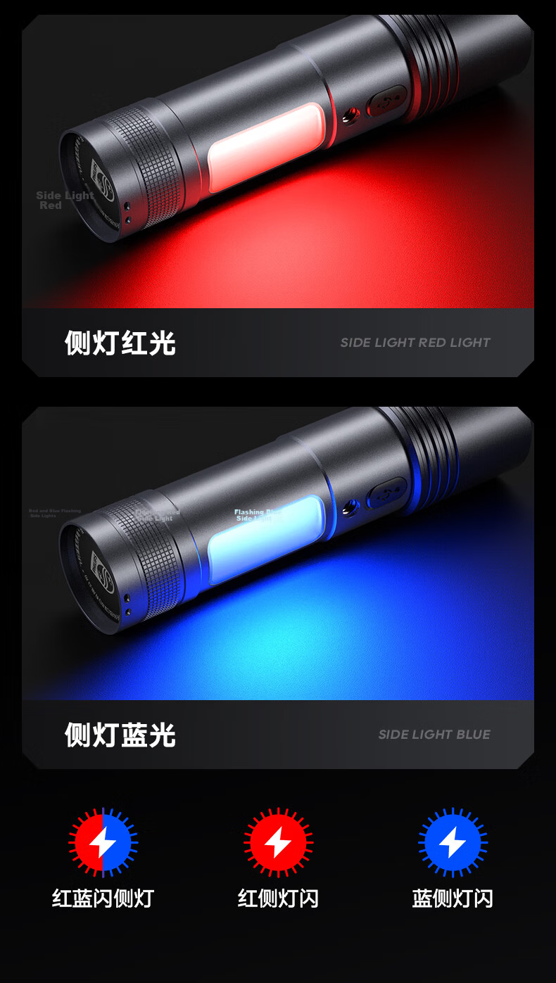 PHILIPS High Brightness Flashlight Portable Rechargeable Outdoor Emergency Light 12