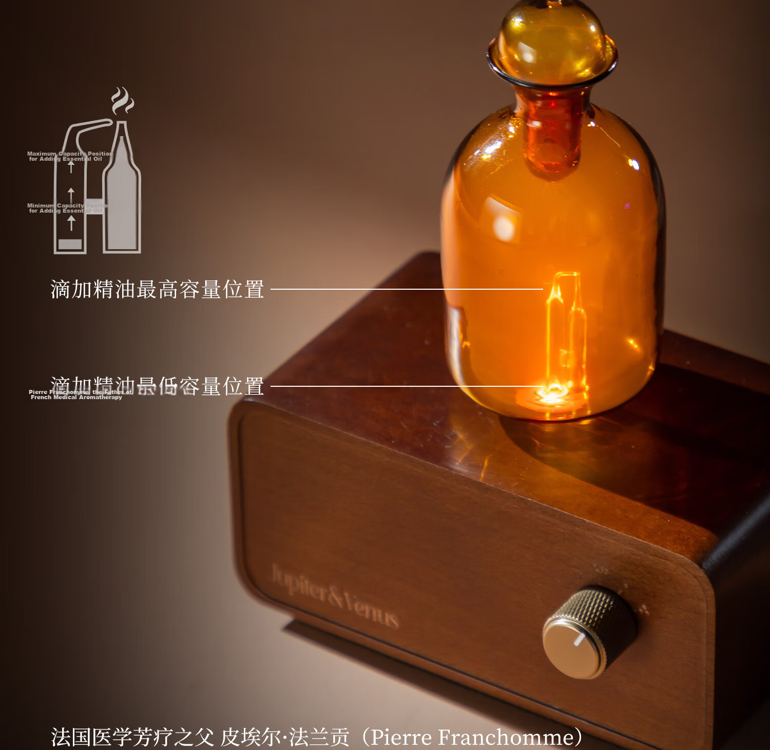 Jupiter & Venus Luminous Cool Scent Home Rechargeable Waterless Essential Oil Diffuser Aromatherapy Machine Teacher's Day Wedding Gift for Friends 3