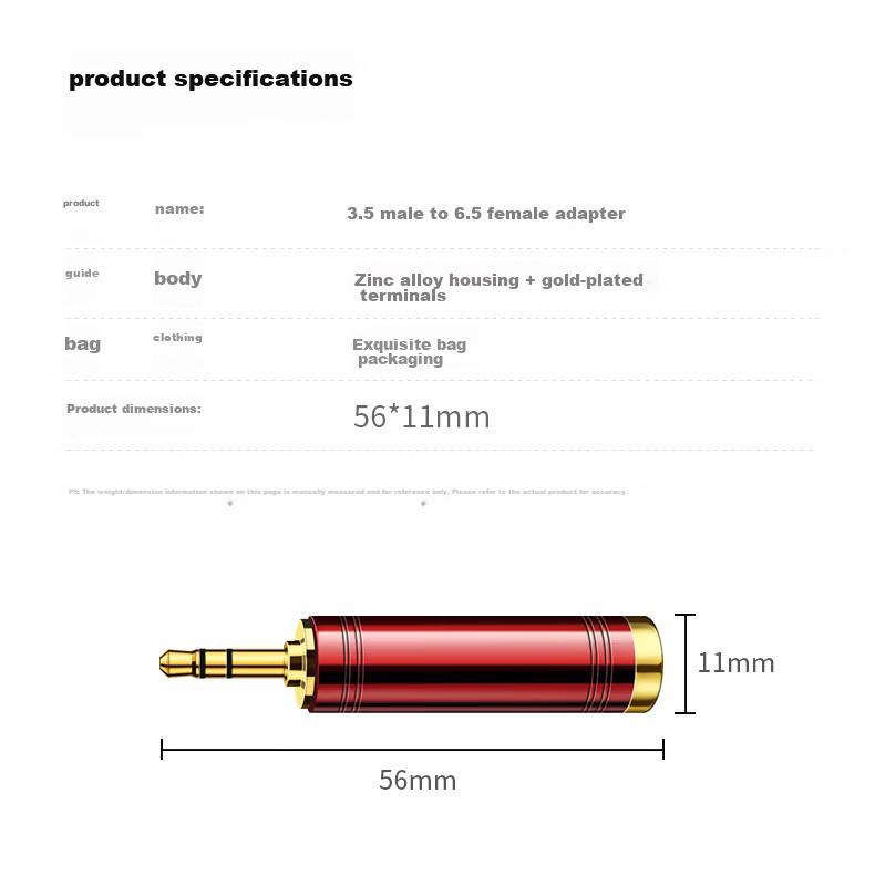 Beishan Sparrow 3.5mm Male to 6.5mm Female Audio Adapter BSQ-Z012 11