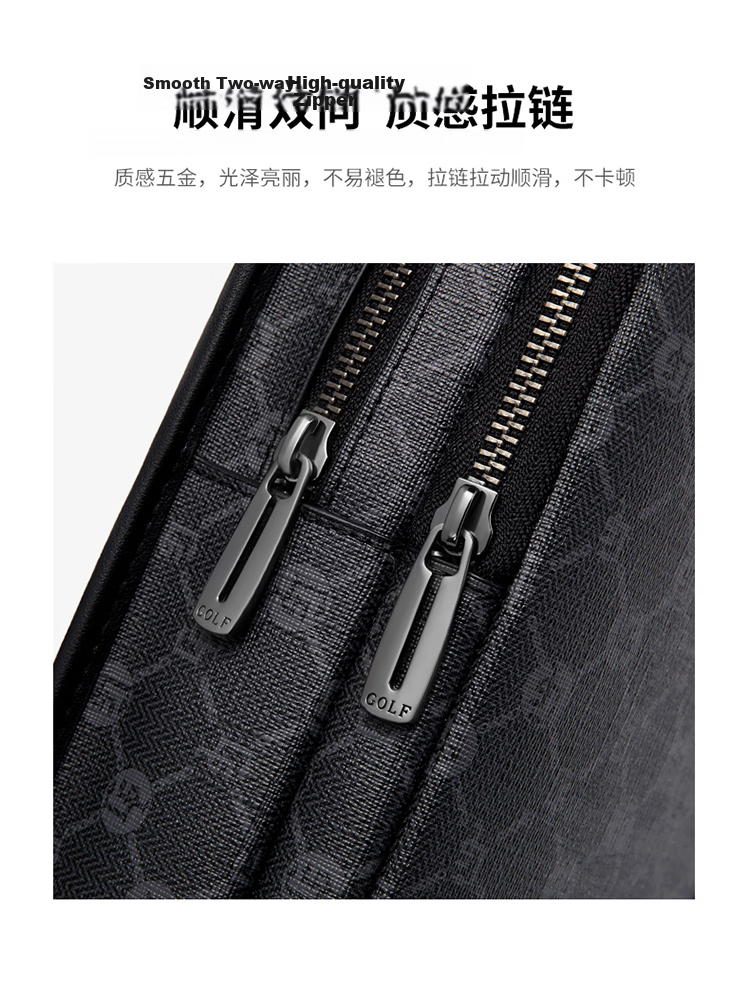 GOLF Men's Large Capacity Chest Bag Printed Crossbody Shoulder Bag Casual Business Small Backpack Phone Bag Trendy Sports Bag 14