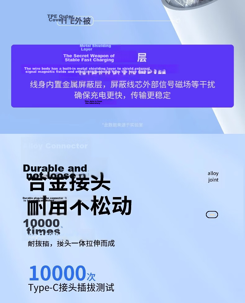 Nengshi Dual-Head Type-C Data Cable, Apple 16 Charging Cable, 100W Fast Charging, Suitable for IPhone15/16Pro, Huawei, Xiaomi Laptops, Dual PD Mobile Phone Charging Cable, 1 Meter 18