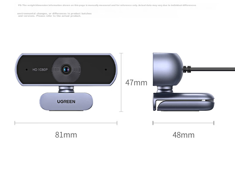 UGREEN 4K HD USB3.0 External Computer Webcam with 8MP Resolution, Dual Microphones, Auto Focus, Desktop Video Call for Office Meetings And Online Classes 55513 26