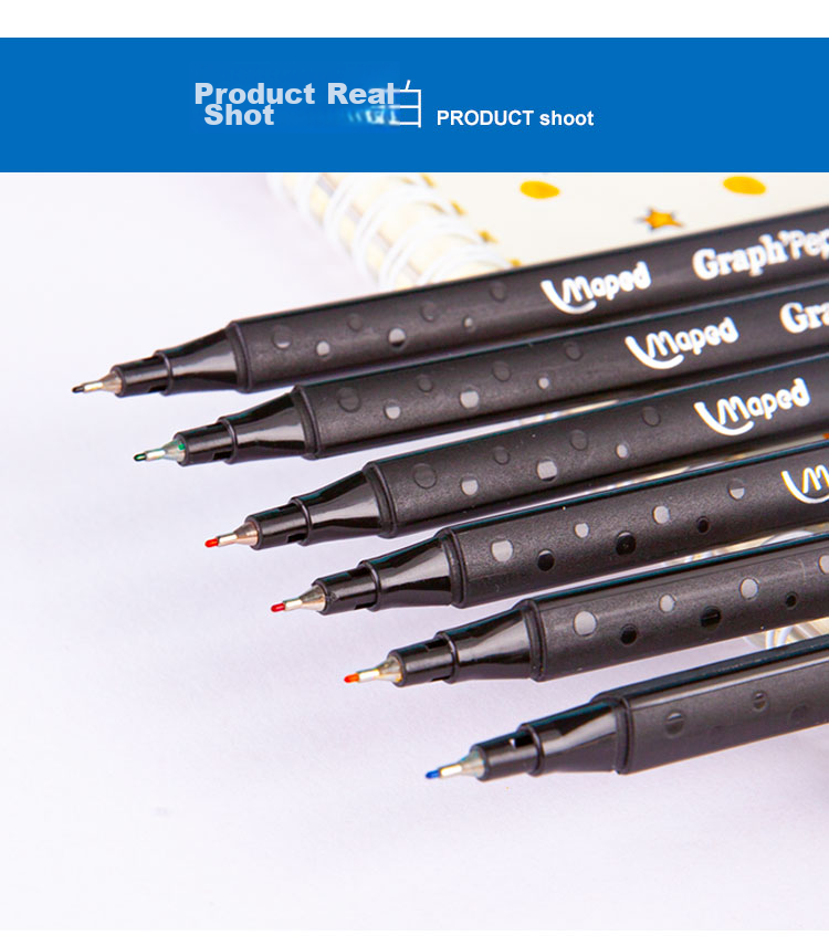 Maped Color Markers, 0.4mm/20 Colors, Multi-Color Water-Based Pens with Metal Tips, for Journaling And Drawing, Student Outlining Pens, Office Stationery 749151 9