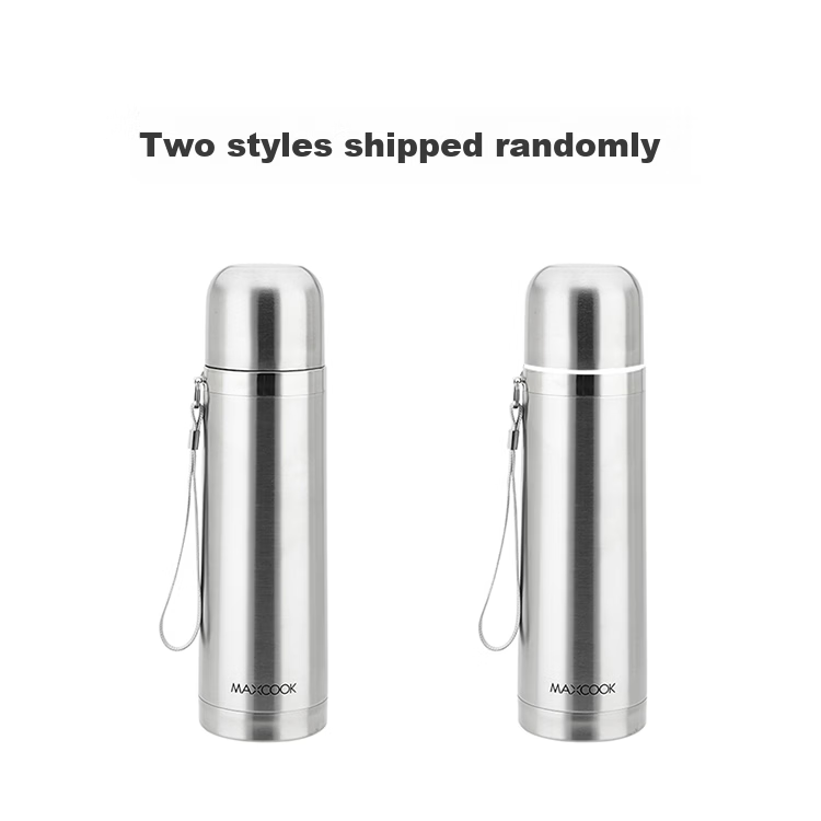 MAXCOOK Vacuum Insulated Bottle 304 Stainless Steel Water Cup 500ml Outdoor Portable Tea Cup Natural Silver MCBE-ZK500 14