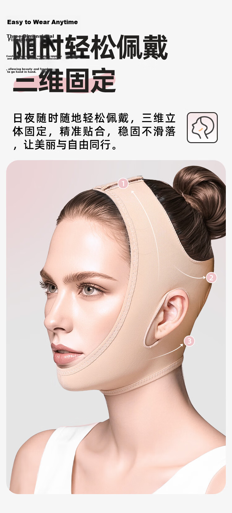 Livex Face Carving Wire Drawing Lifting Tightening Face Slimming Band, Jawline Sleeve, Post-Parotid Surgery Head Mask, Liposuction Post-Operative Repair Face Mask XL 8