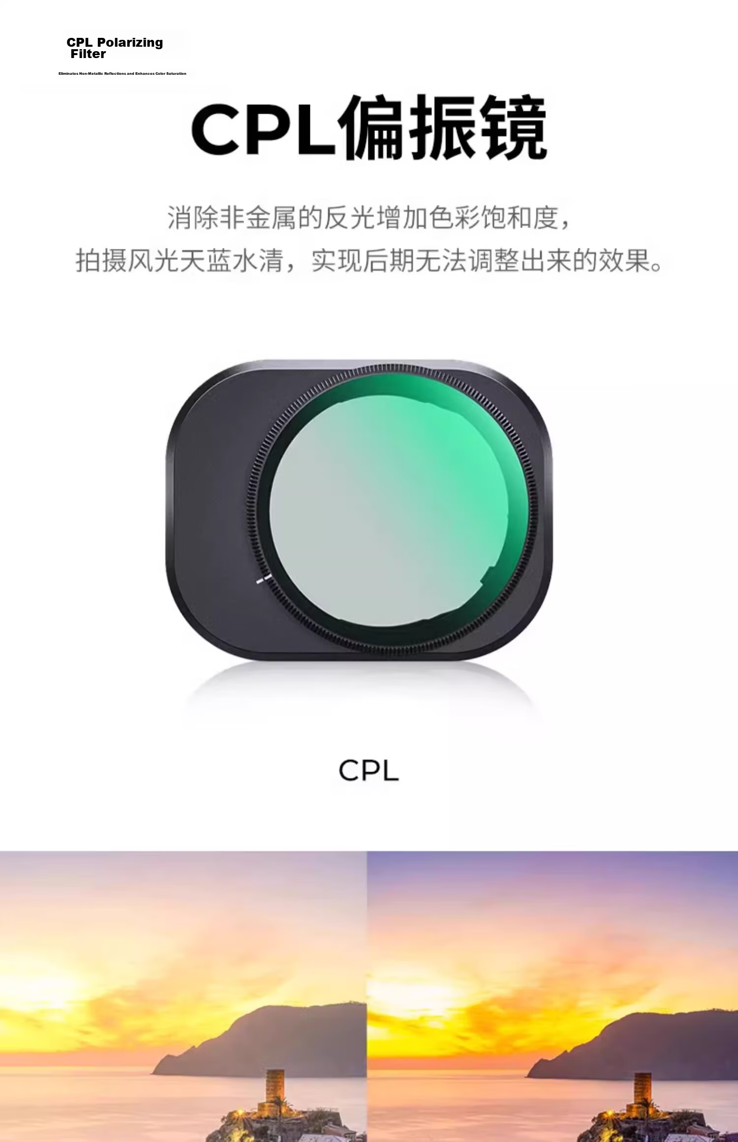 K&F CONCEPT DJI Mini 4 Pro Filter Set ND3 Pack ND16+ND64+ND256 CPL UV Lens Filters 7