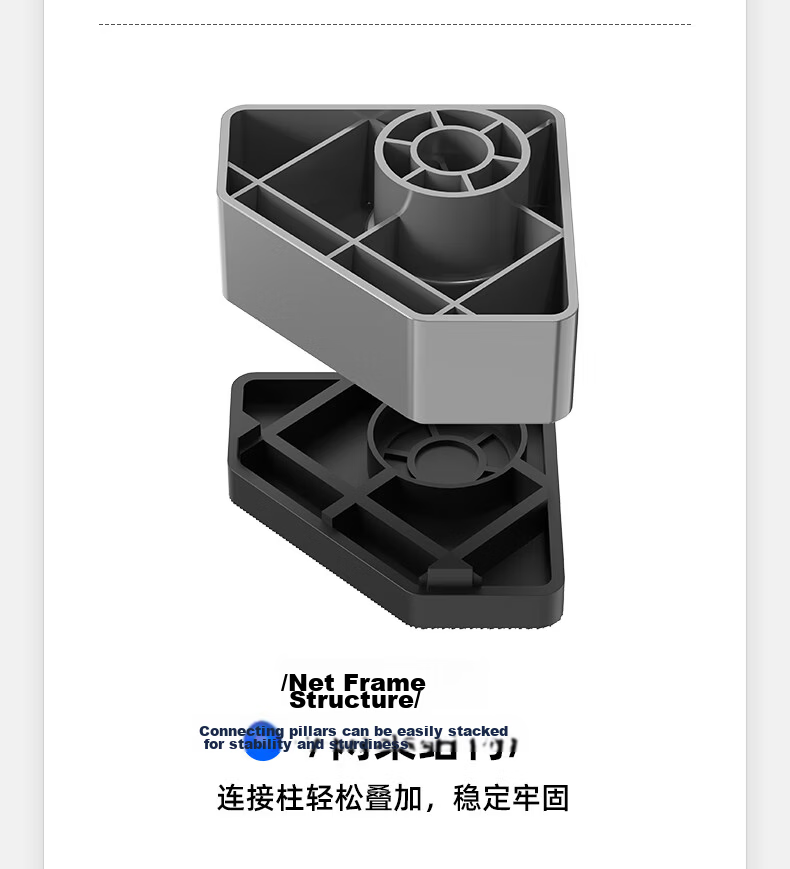 Beishi Washing Machine Base, Universal Automatic Drum And Impeller Washer Foot Pad, Height-Increasing Pad, Non-Slip Pad, Fixed Shock-Absorbing Pad, Multi-Brand Washer And Refrigerator Universal Base 4