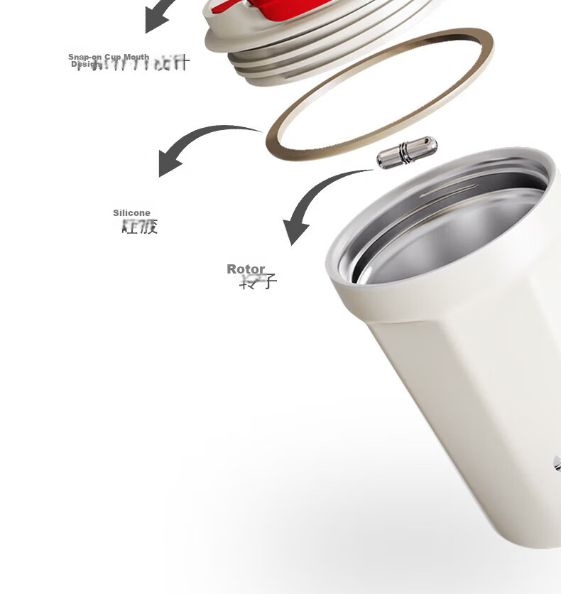 Mixiaoshu Electric Stirring Cup Coffee Mug 316 Stainless Steel Fully Automatic Rechargeable Magnetic Soy Milk Protein Powder Teacher Gift 16