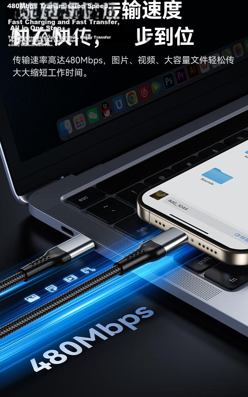 CangHua PD240W Dual-Head Type-C Charging Cable 6A Current CTOC Fast Charge Compatible with 100W/88W/66W for Huawei Mate 80 Pro/Pura 70 Honor Phones 8