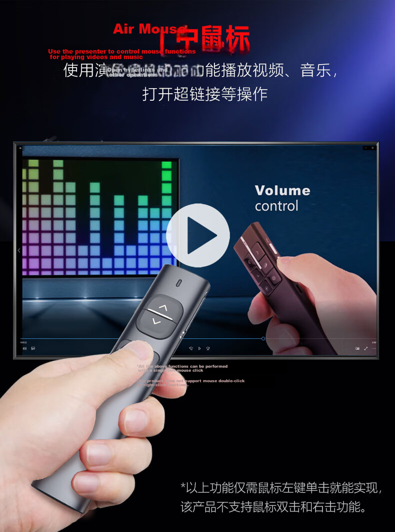 NORWII N29s LCD LED Laser Pointer, Magnification Highlighting, Wireless Presenter, Air Mouse, PPT Rechargeable Page-Turning Pen for Teachers, Spotlight 13