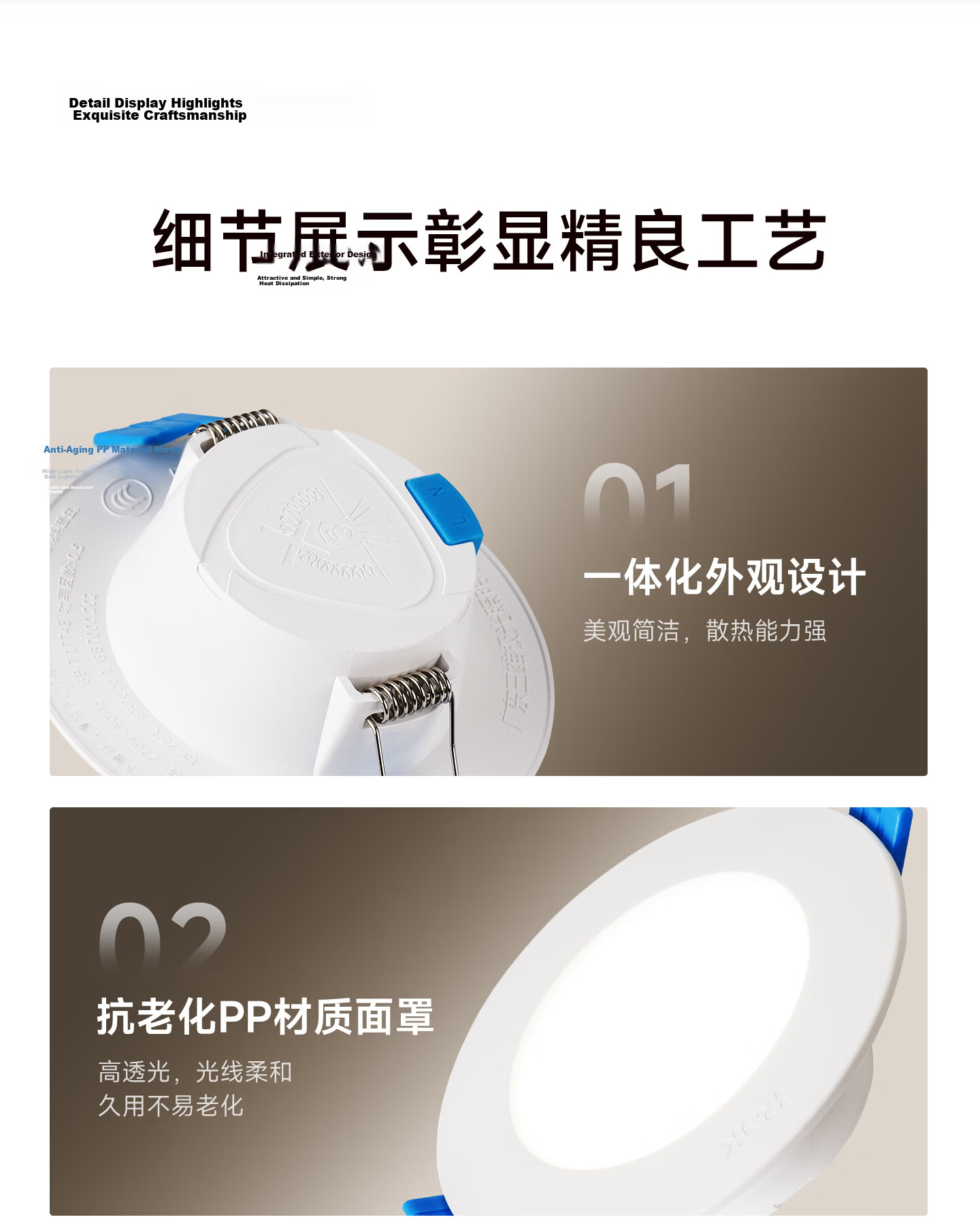 Sanxiong Aurora Anti-glare Recessed LED Downlight Office Living Room Ceiling Corridor Starry Scene 2 4.8W 3000K 3-inch 16