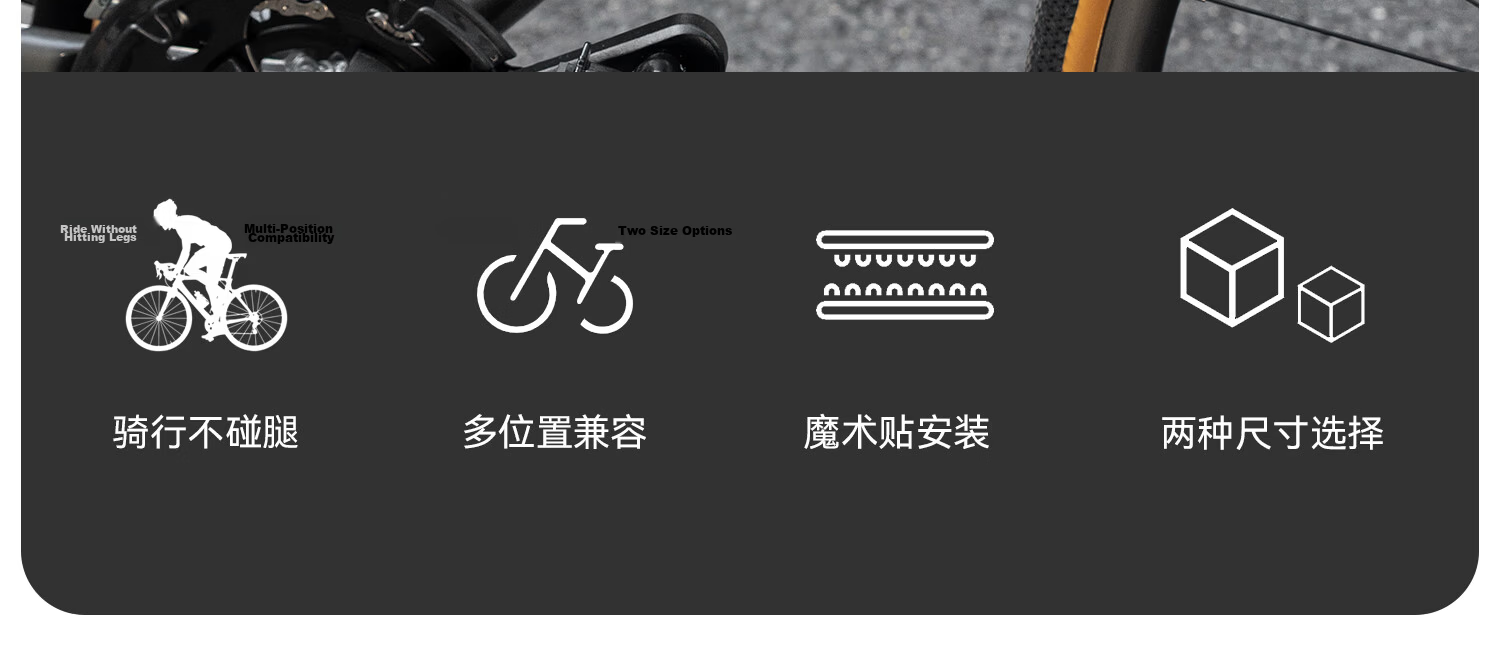 ROCKBROS Bicycle Triangle Frame Bag Top Tube Bag Front Beam Bag Mountain Road Bike Tool Bag Cycling Gear Black Small Size 3