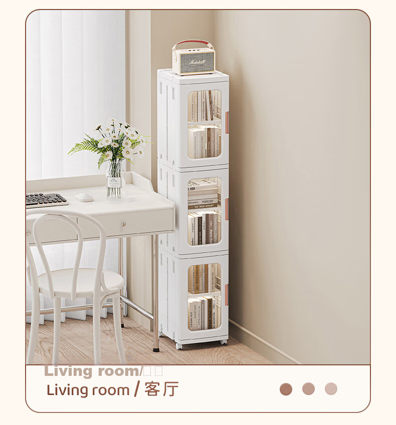 JEKO&JEKO Kitchen Storage Rack, Narrow Cabinet Organizer, Spice Rack, Multifunctional Trolley, Dish Cabinet, Kitchen Cabinet, 4 Tiers 13