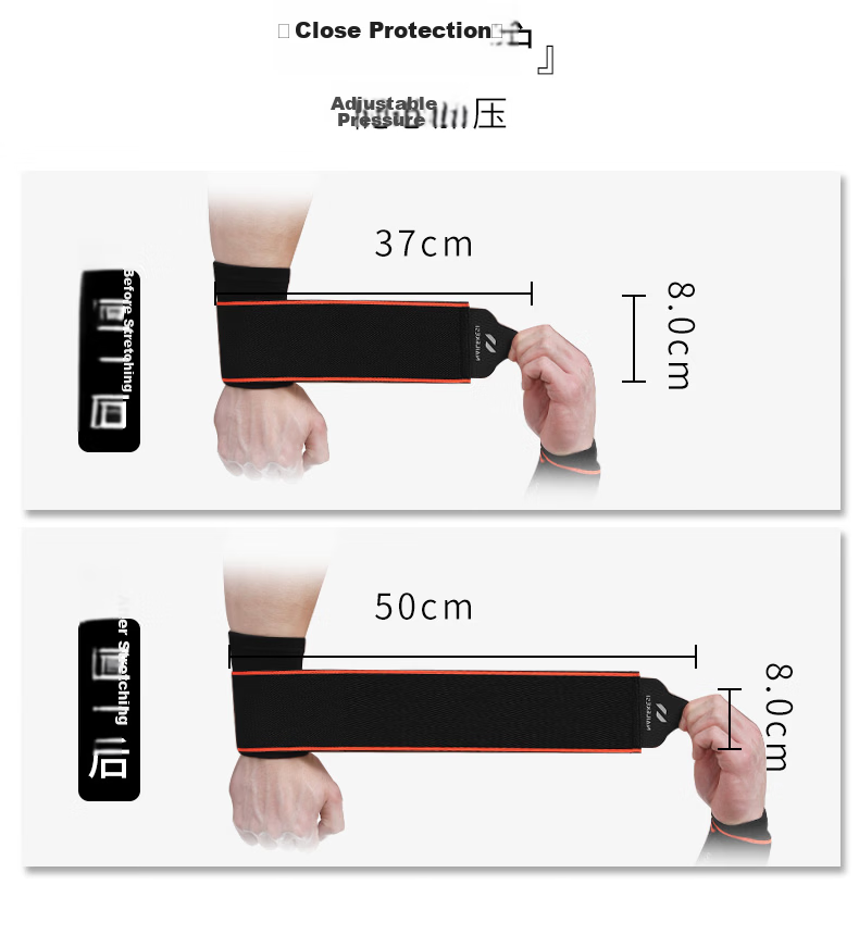 NAILEKESI N Fitness Sports Wrist Support Brace Sprain Wrist Strain Push-up Strength Training Basketball Compression Unisex Summer Protective Gear 4