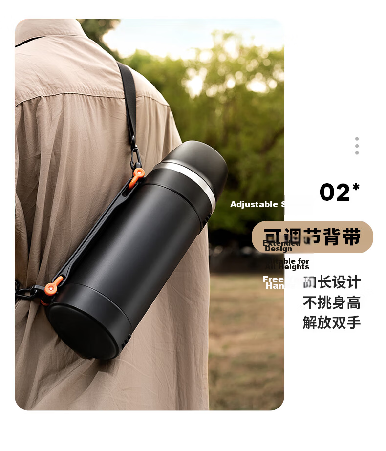 Joyoung 316L Stainless Steel Insulated Thermos Large Capacity Vacuum Flask Portable Outdoor Travel Bottle 11