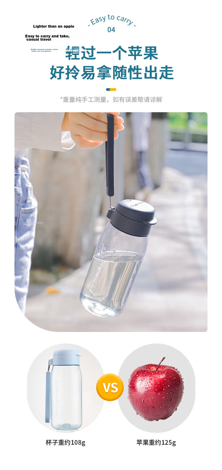 Tupperware Fun 550ml Plastic Cup for Men And Women, Students, Sports Water Bottle, Large Capacity Tea Mug, Mid-Autumn Festival Gift 10