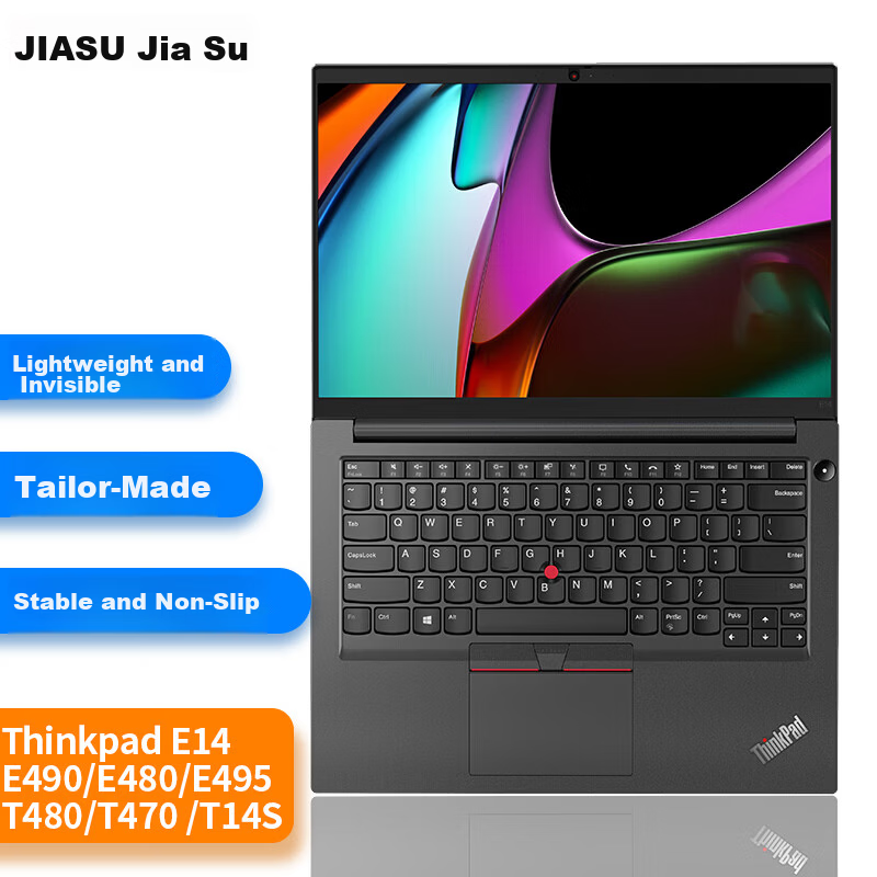 Jiasu Compatible Lenovo ThinkPad T14/T14s/T14P Keyboard Cover 14-inch Laptop Keyboard Film Dustproof Waterproof High Transparency Invisible Keyboard Protector Film