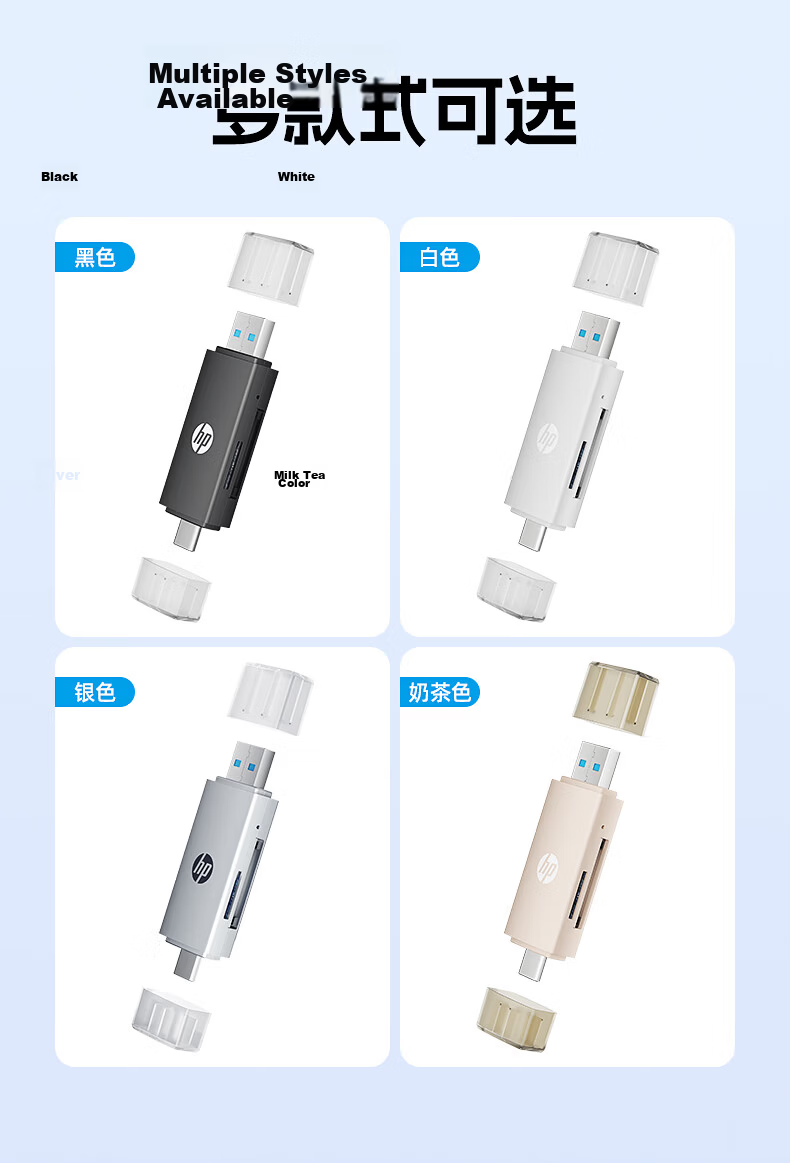 HP Memory Card Reader with Type-C And USB Dual Ports, Supports SD/TF Card Transfer, Compatible with Smartphones, Computers, Tablets, IPad, Dash Cams, And Surveillance Devices 13
