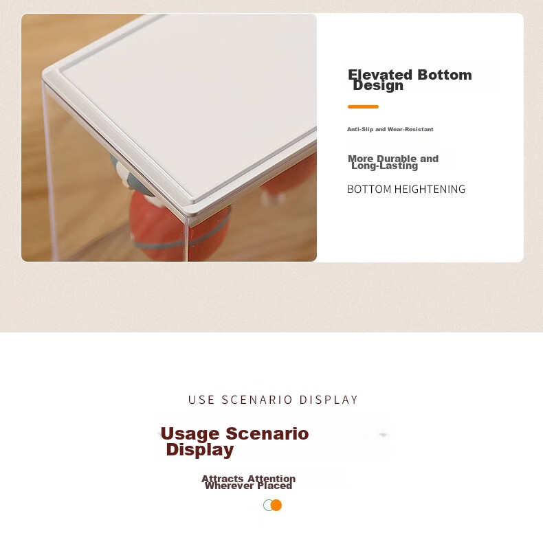 Jing Hui Si Chuang Transparent Dustproof Display Case Figurine Storage Box 13