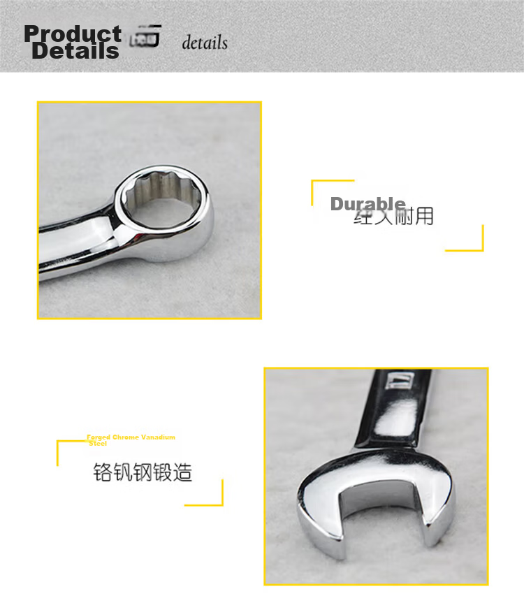 STANLEY Heavy-Duty Precision Polishing Dual-Purpose Long Wrench, Plum Blossom Open-End Wrench, Metric Fixed Wrench for Mobile Phone Repair, 15mm 85-665 5
