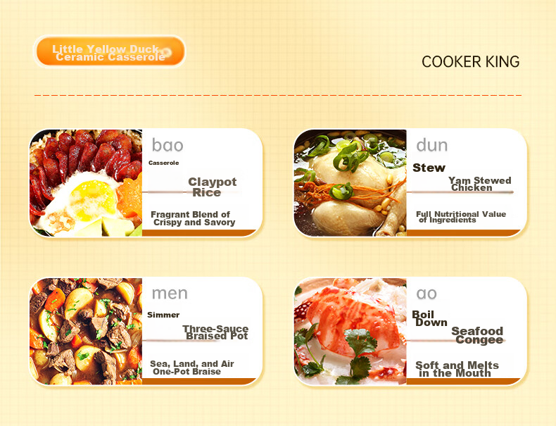COOKER KING Ceramic Casserole 2.5L Clay Pot Soup Stew Porridge Rice Cooker Gas Stove Compatible 3