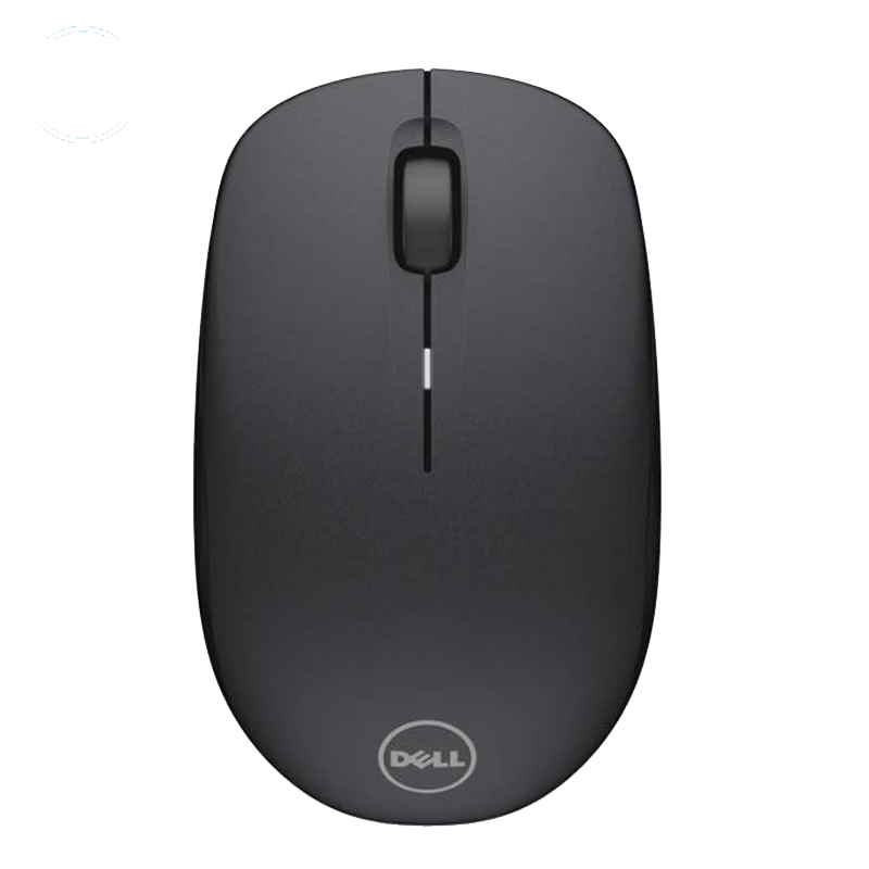 Dell WM126 Wireless Mouse Office Symmetric Mouse with 2.4G Receiver Black