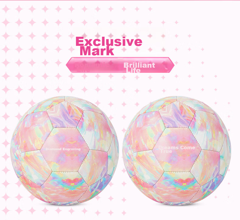 Kuangmi Football Diamond Tie-Dye Student Soccer Ball Youth Size 5 Professional Exam Competition Training Birthday Gift 5