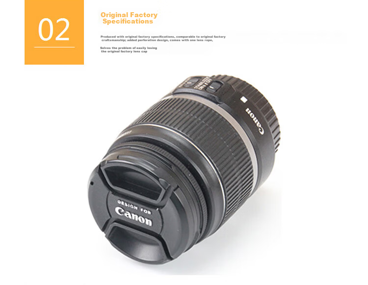 Earlymen 77mm Canon Lens Cap Protective Cover for Canon 24-105 Kit Lens, 70-200F2.8, etc. EOS 5D4/6DII/6D Camera Accessories Lens Cap 6