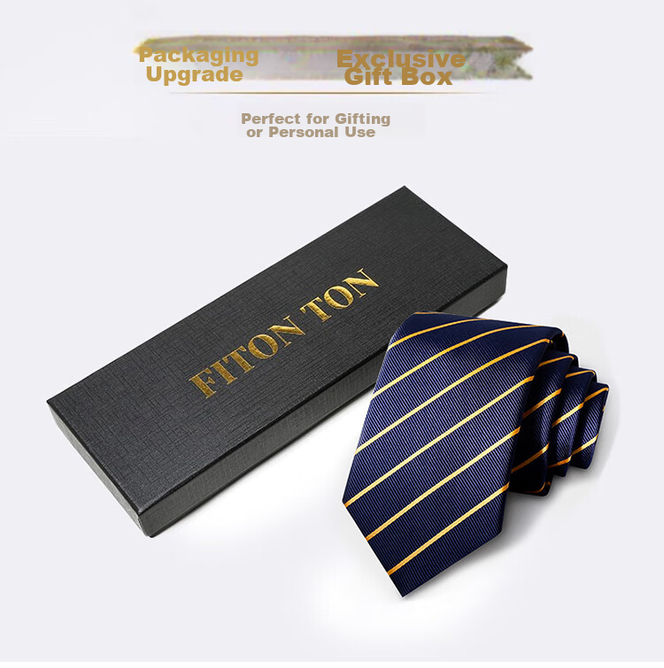 FitonTon Wedding Banquet Tie Zipper for Men's Formal Wear, Business Suit, No-Tie Gift Box Set for Boyfriend, New Year And Valentine's Day Present 8
