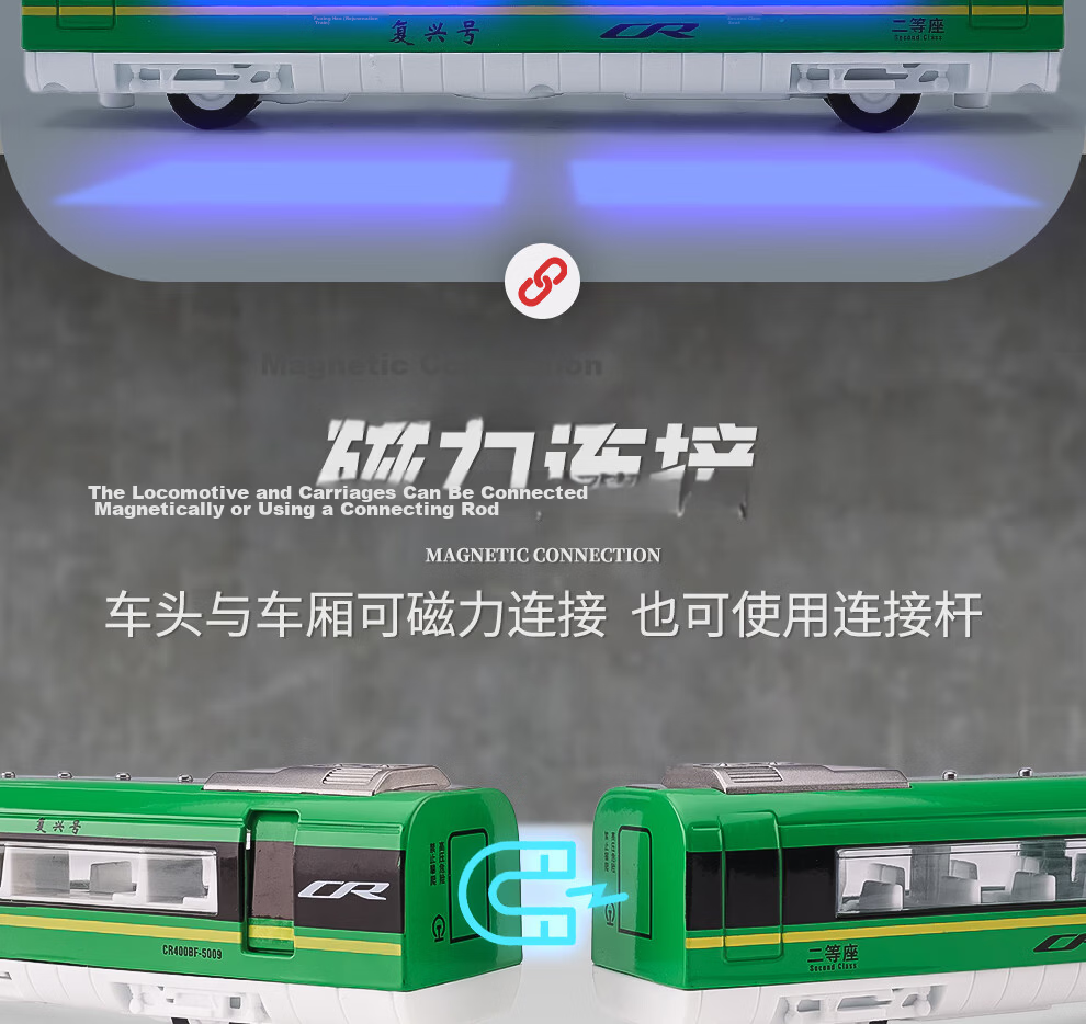 Yixuan Toys Fuxing High-Speed Train Model Harmony Train Track Toy Boys Gift 6