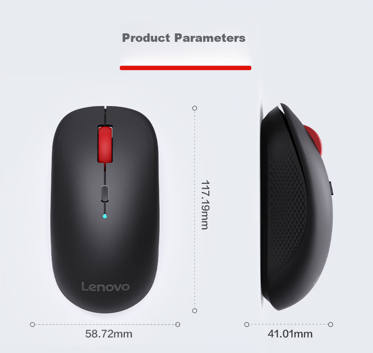 Lenovo Wired Mouse, Gaming Mouse, 10000 DPI, for Computer Office, Laptop And Desktop, USB Interface, Plug And Play, Wired Mouse GM10L 12