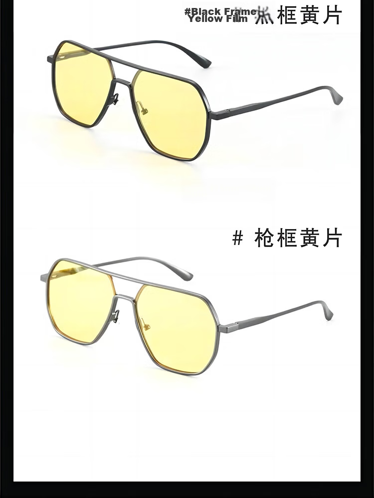 LESCA LUNETIER New High-End Men's Square Sunglasses, Polarized Sunglasses, UV Protection, Driving Glasses, Driver's Photochromic Lenses 27