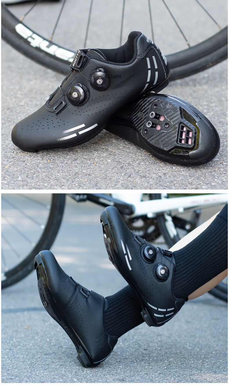 ROGTYO Road Bike Locking Shoes for Men And Women, Professional Cycling Shoes with Breathable Design for Mountain And Road Bikes 18