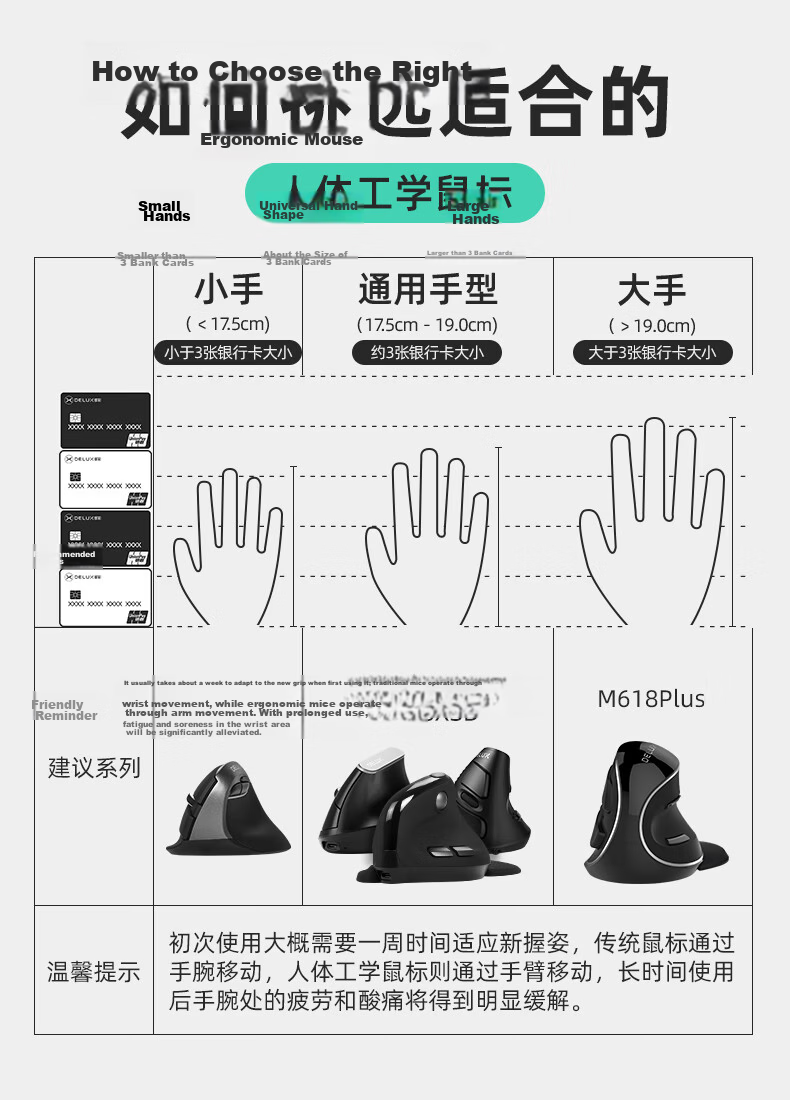 Delux M618mini Wireless Mouse, Bluetooth Mouse, Ergonomic, Vertical Standing, Dual-Mode Rechargeable, for Office And Laptop Use, Quiet Clicks, Iron Gray Color 3