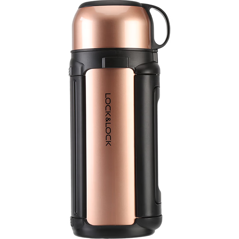 LOCK&LOCK 304 Stainless Steel Insulated Thermos Flask 1.8L Blue Outdoor Camping Travel Bottle