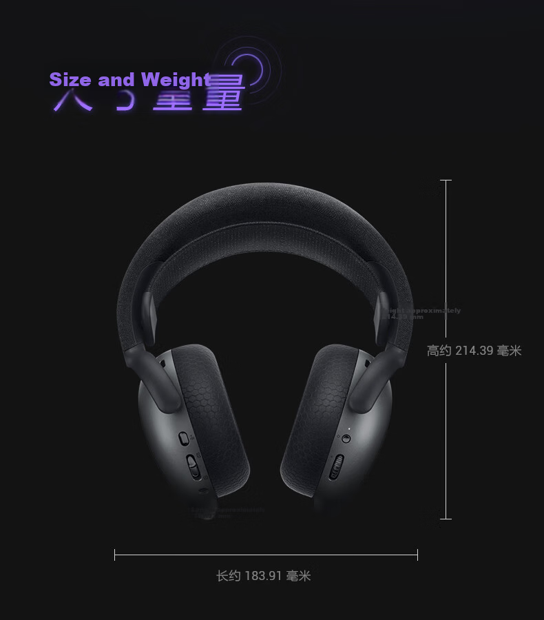Alienware AW725H Bluetooth Wireless Gaming Headset Compatible with Tri-Band Action Headphones, Smart Noise Cancellation, Long Battery Life [JINGDONG Exclusive] White 18