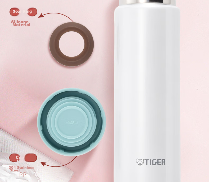 TIGER Stainless Steel Vacuum Insulated Water Bottle MMP-J30C-WL 300ML Cool White Teacher's Day Gift 7