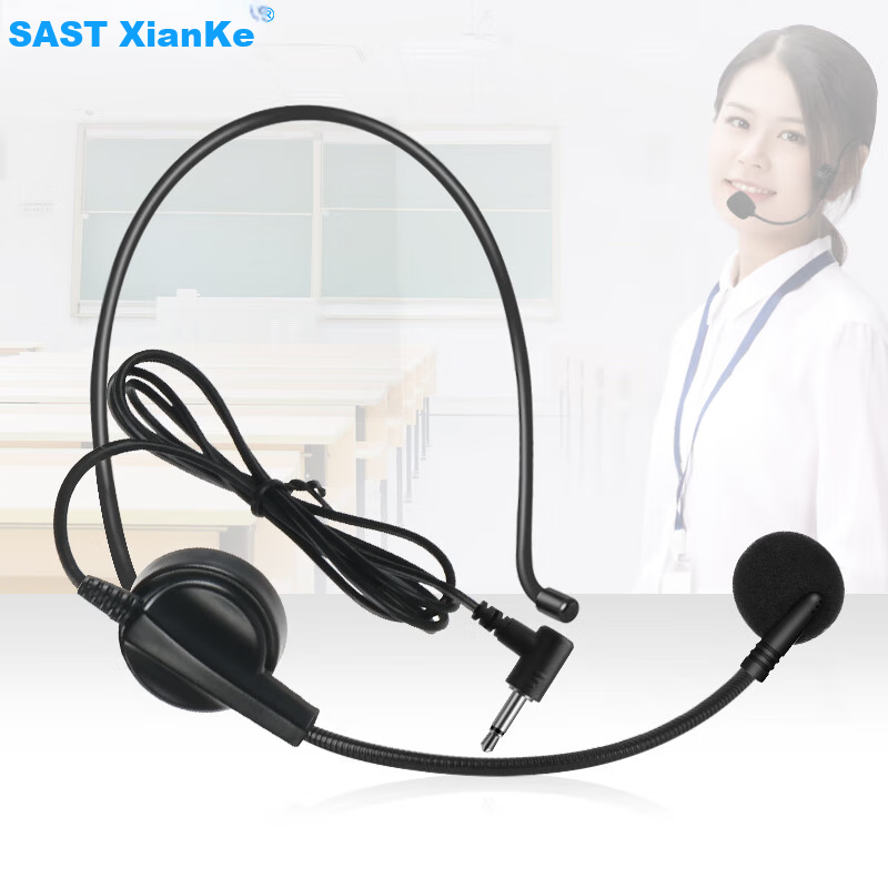 SAST OK-75A Wireless Headset Microphone Amplifier Wireless Earphone Microphone for Online Teaching Tour Guide Wireless Ear Mic Mini Speaker Universal One-to-Two System