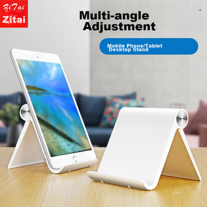 Zitai Foldable Adjustable Mobile Phone and Tablet Stand Desktop Lazy Bedside Holder for TikTok Live Streaming Compatible with Apple Huawei Xiaomi iPad Upgraded Version