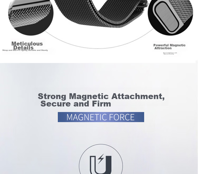 ESCASE Milanese Loop Magnetic Replacement Strap for Xiaomi Watch S4/S3/S2/S1/S1Pro 46/47mm Black Sport Band 7