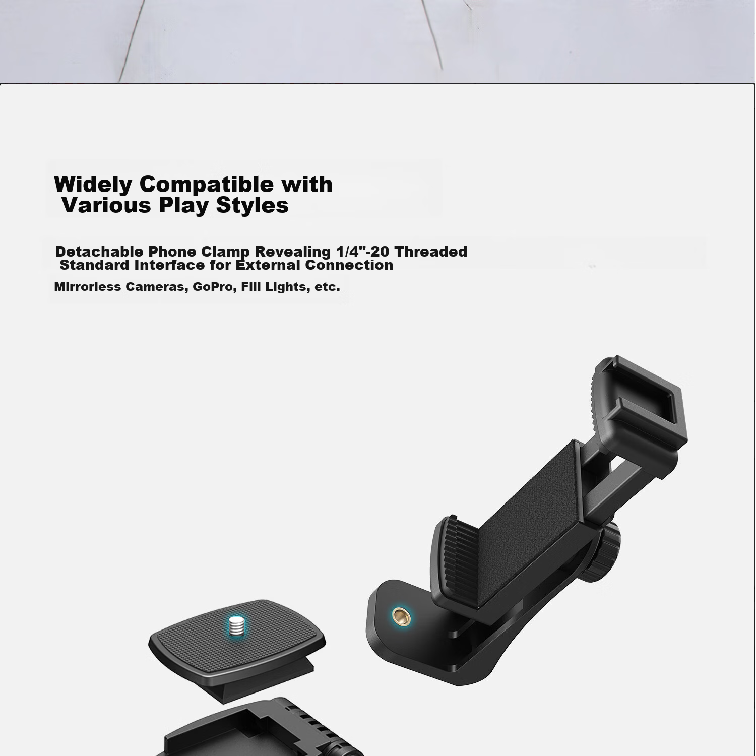 SmallRig 4309 Portable Selfie Stick Tripod Bluetooth Remote Control Desktop Live Streaming Vlog Extendable Stand Fill Light Phone Holder 7