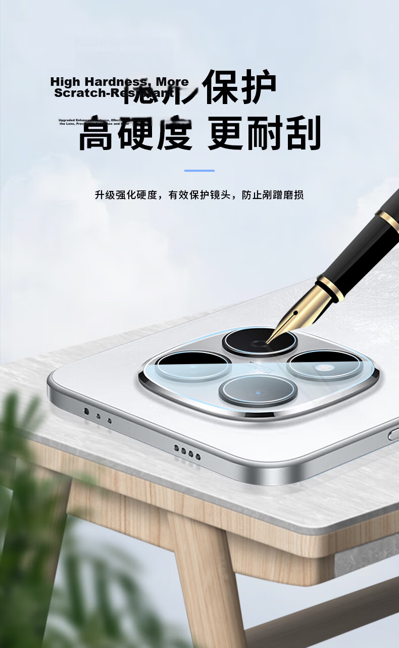 Langling [2 Pieces] Compatible with Redmi Note 15 Pro+ Lens Protector Film Full Coverage HD Scratch-Resistant Durable Camera Lens Protective Film for Redmi Note 15 Pro+ 5