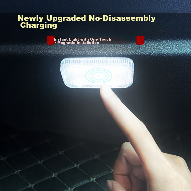 Digalun In-Car LED Ambient Light Car Interior Lighting Wire-Free Automotive Reading Touch Footwell Decorative Multicolor Light 1