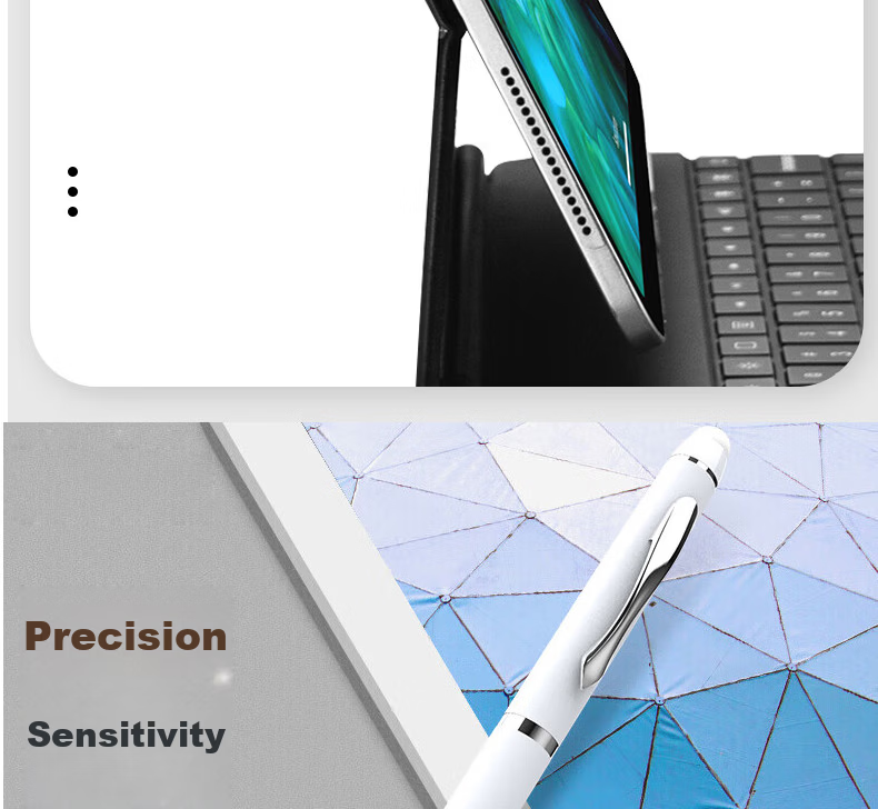 Aolang Capacitive Stylus for IPad, Mobile Handwriting Pen for IPad Air Tablet, Apple/Android Touch Pen with Lanyard Function, Set of Two, Midnight Black 10