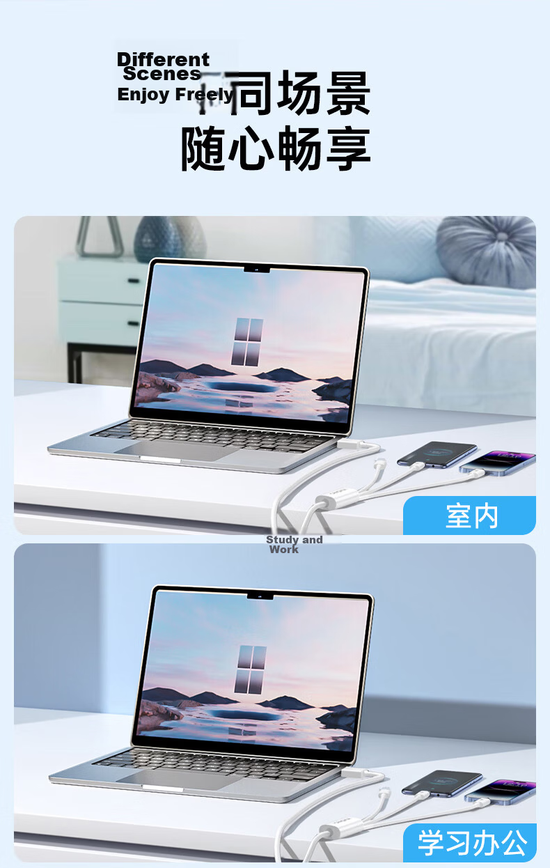 CangHua 3-in-1 Data Cable Apple Type-C Android Multi-Charging Cable for iPhone 18/17/16/15/14/13 Pro Max Xiaomi Huawei Power Cable 10