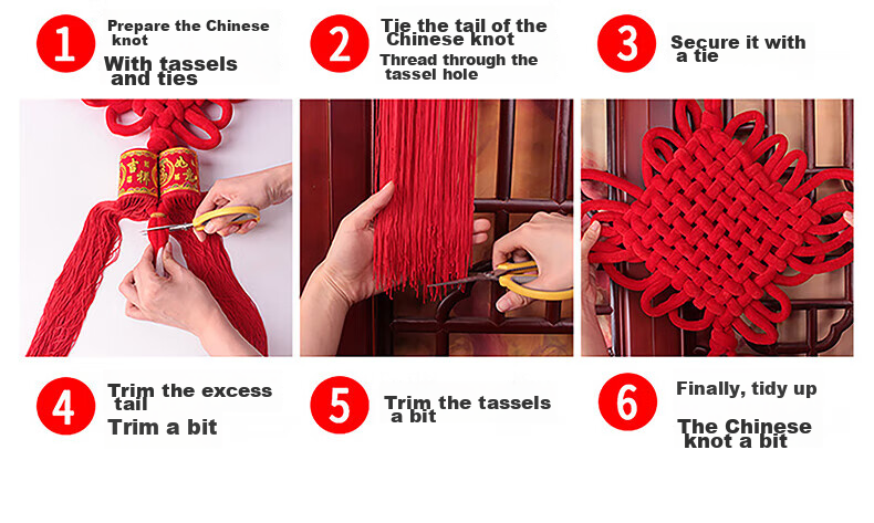Abaoli Chinese Knot Blessing Pendant, Living Room Entrance Hanging Ornament, Real Estate Housewarming Decoration, Moving to A New Home, Flat Interior Decoration Accessories 11