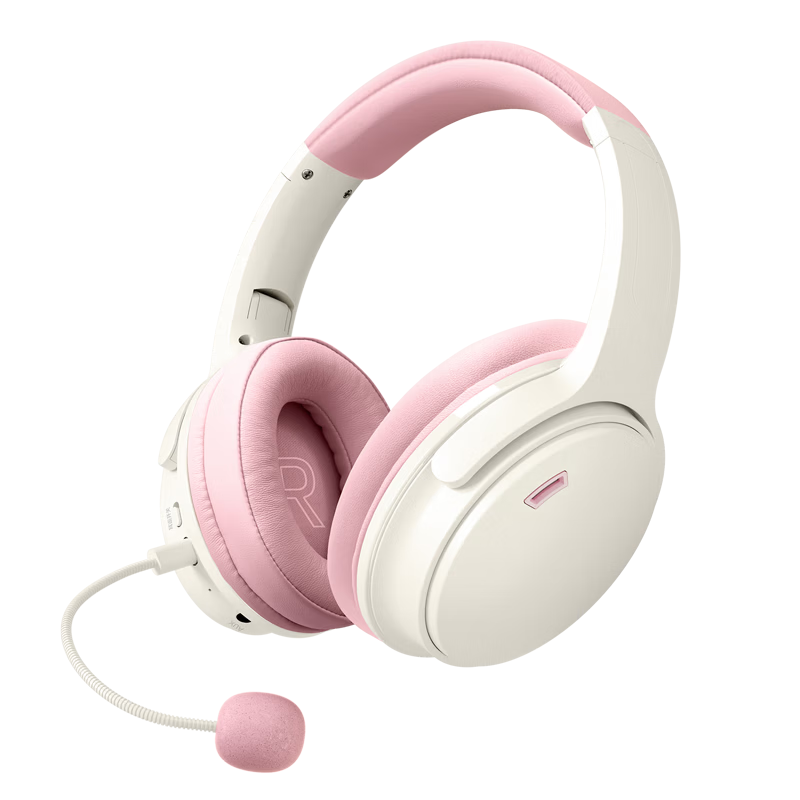 Deli Kids In-Ear Monitor Headphones Reading Recitation Student Study Aid Over-Ear Bluetooth Headphones School Stationery Pink for Apple Huawei
