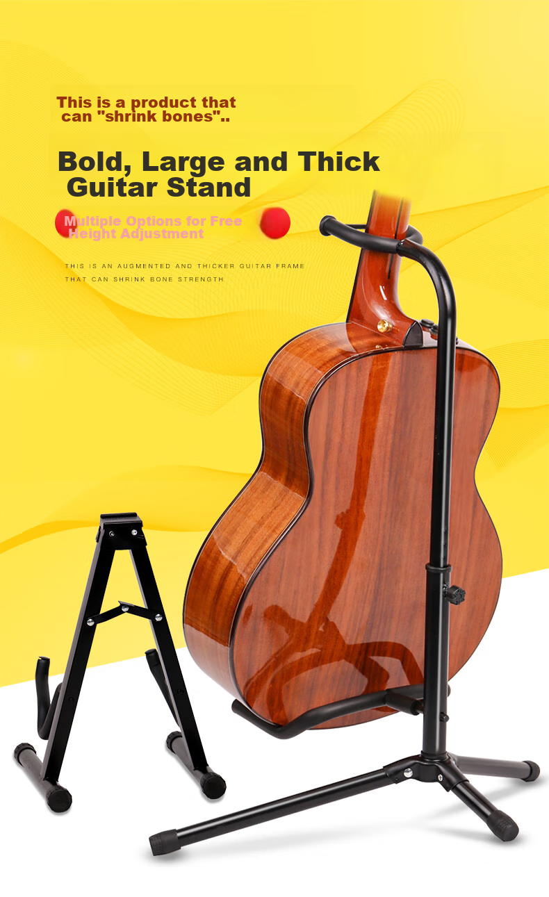 Minsine Guitar Stand A Frame Floor Stand for Lute, Ukulele, Electric Guitar And Bass Universal Support Stand 1