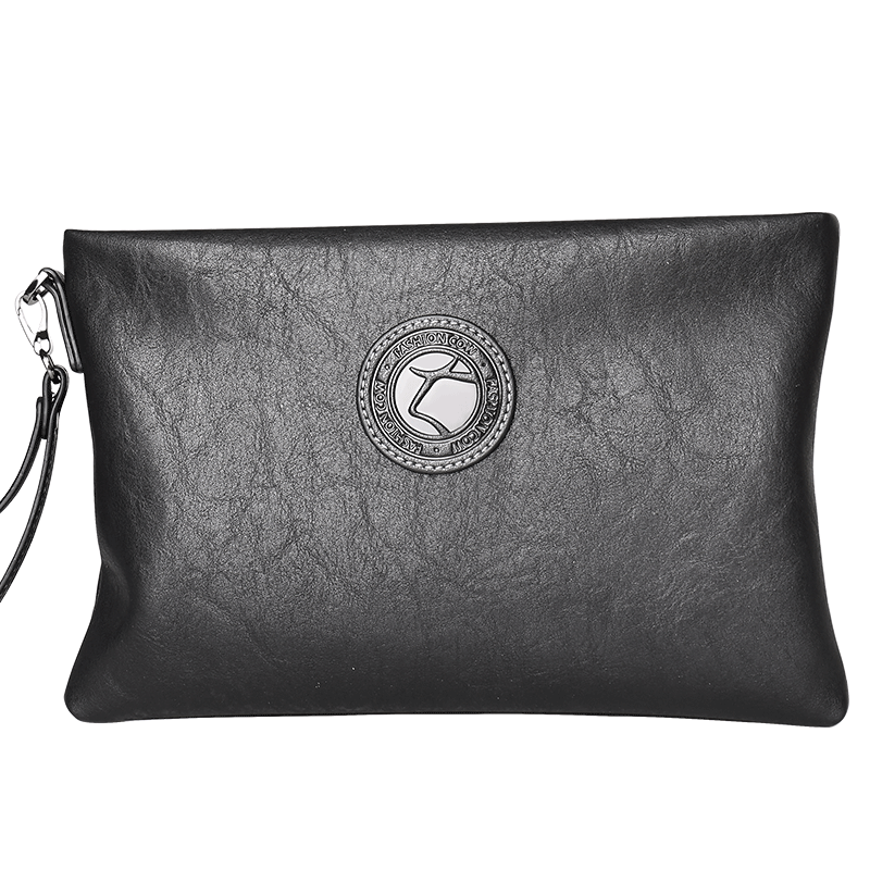 COW Men's Large Capacity Multifunctional Clutch Wallet Card Holder Envelope Zipper Bag 9808