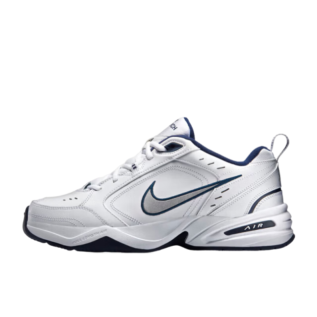NIKE Men's Spring And Autumn Dad Shoes AIR MONARCH IV, Sports Training Shoes, 415445-102, White And Blue, Size 43